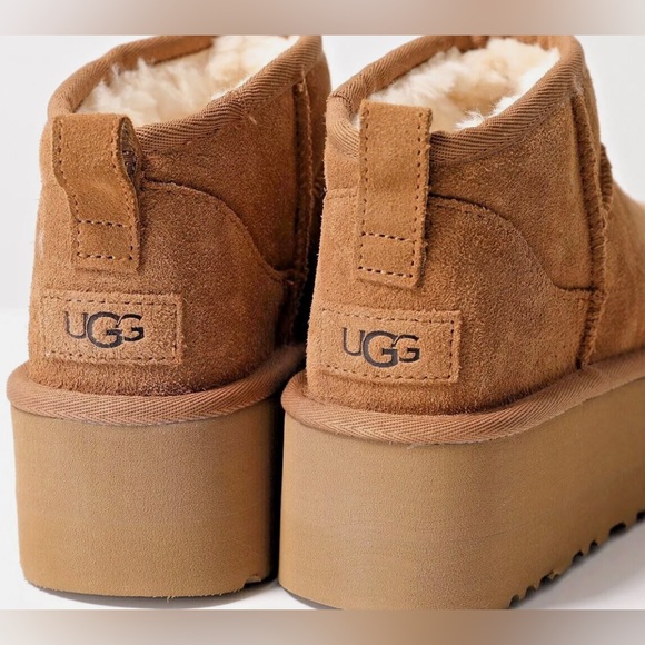 🤎BNIB CLASSIC ULTRA MINI PLATFORM BOOT CHESTNUT-WMS 7 🤎 - Picture 6 of 10